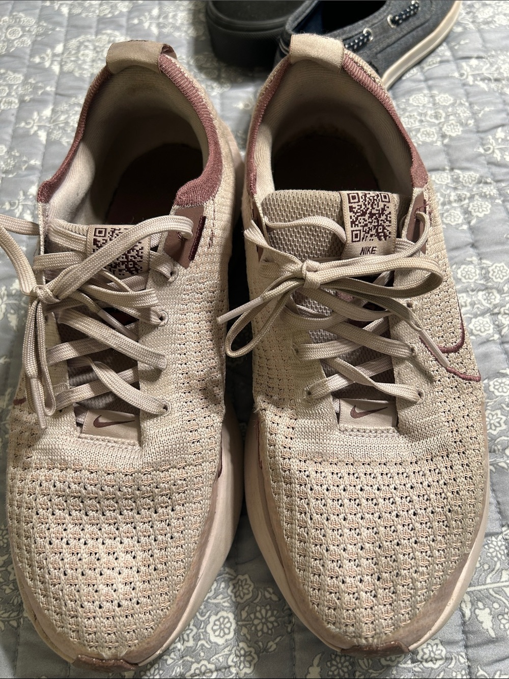 Nike Women’s Knit Running Sneakers - purple with Dusty Rose Trim